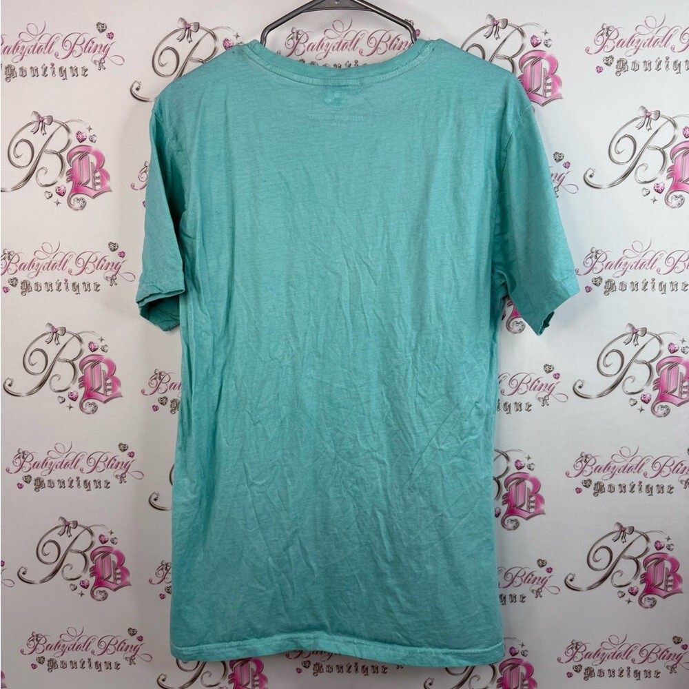 Amsterdam industry T-shirt blue green white Teal Amsterdam Graphic T-Shirt - Picture 2 of 10